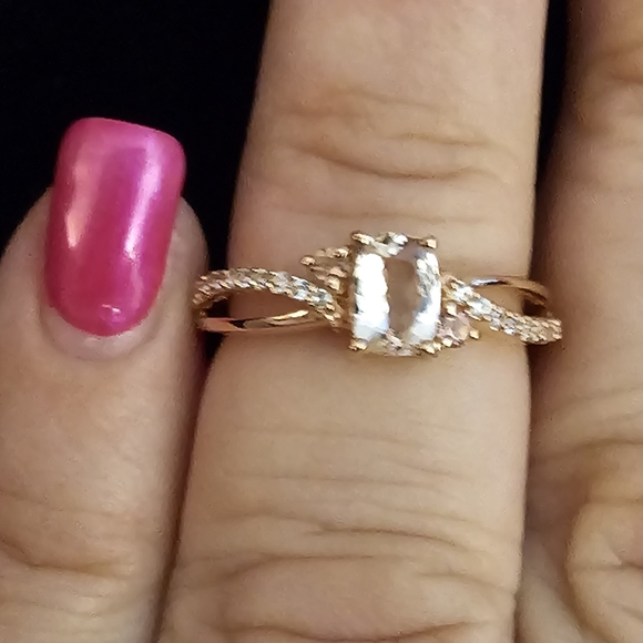 Sz 6.25, Morganite, Zircon, Pink Tourmaline, 925 Silver, Rose Gold Vermeil, NWT - Picture 7 of 10